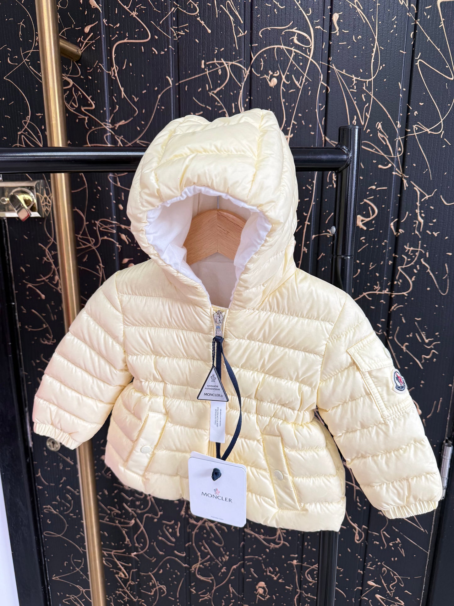 Baby Girls Moncler Jacket - Yellow