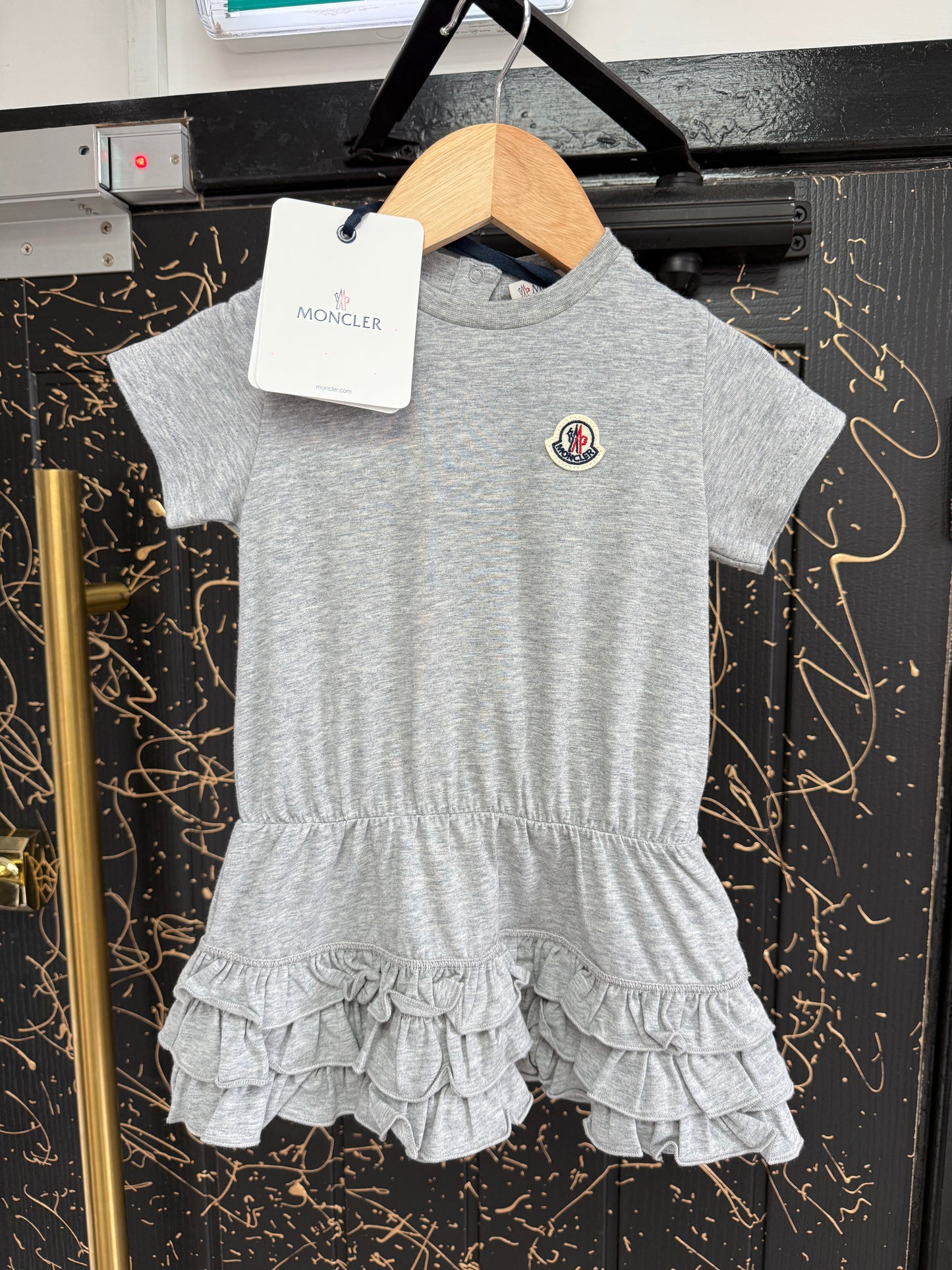 Baby Girls Moncler Dress - Grey
