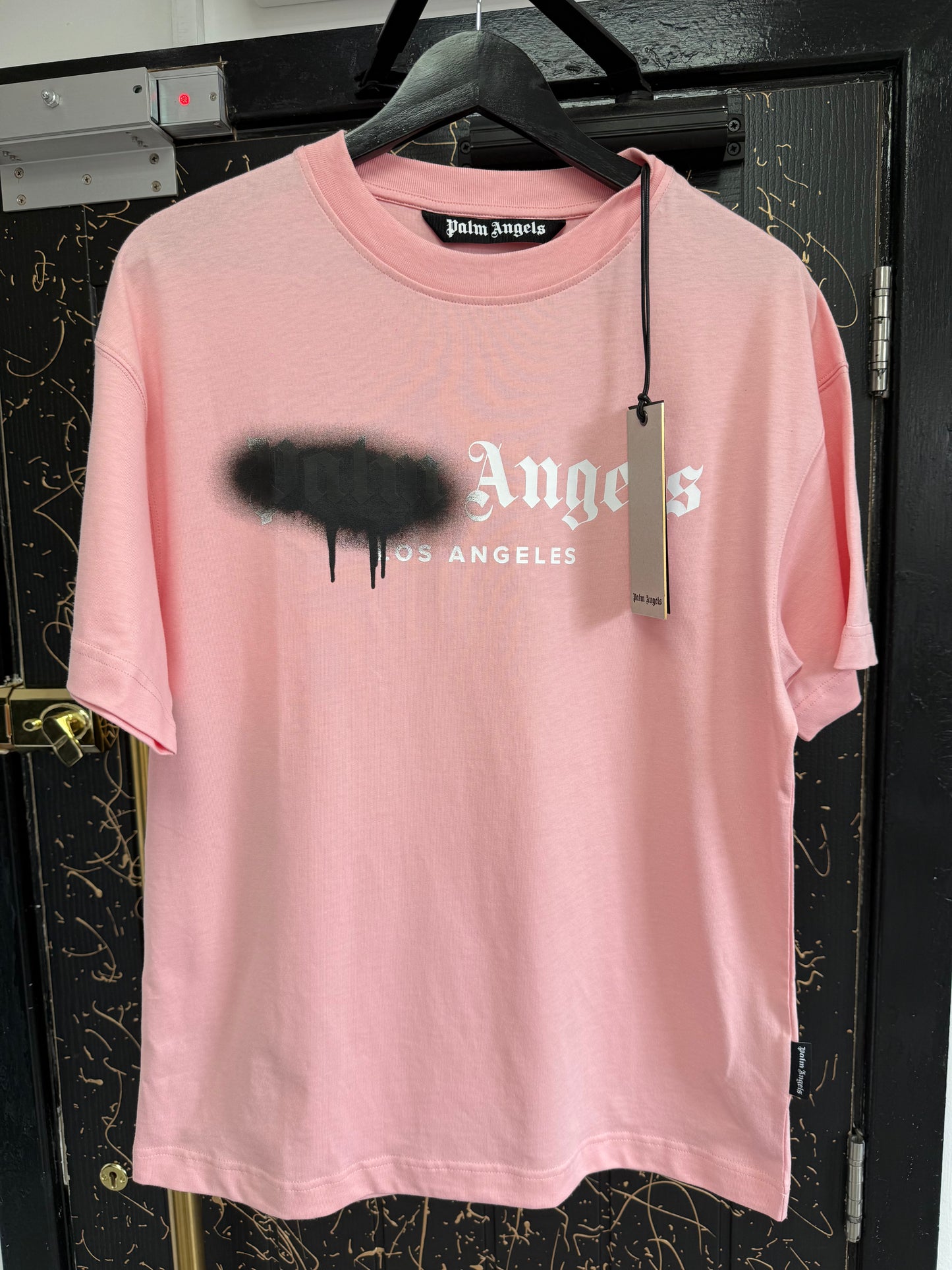 Men’s Palm Angels Spray Tshirt - Pink/Black